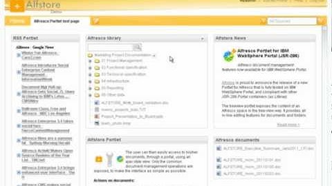 Alfresco Portlet for IBM WebSphere Portal