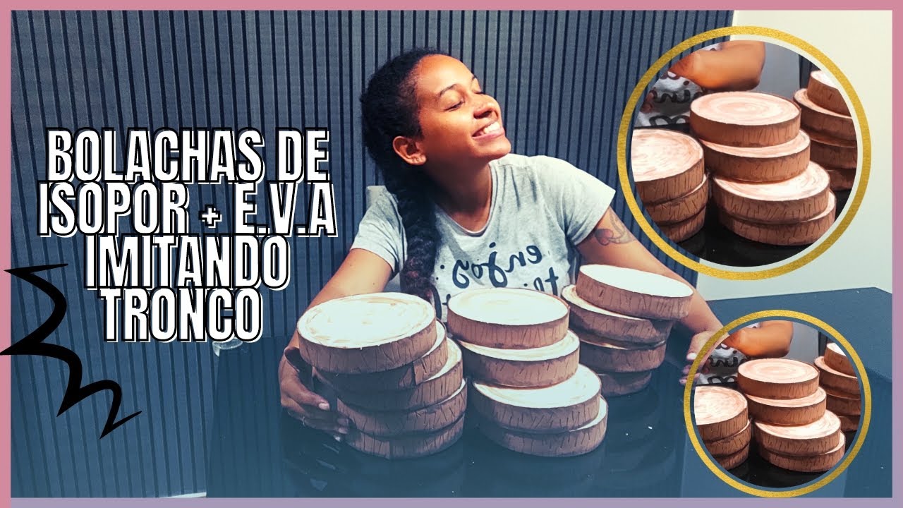 Como fazer tronco de árvore fake com e.v.a e isopor #diy