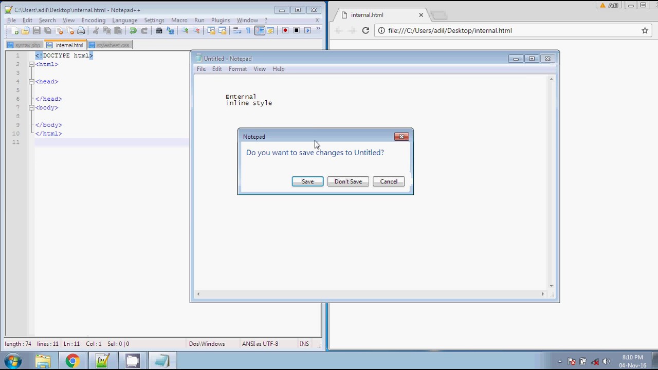 how to use external css learn.code - YouTube