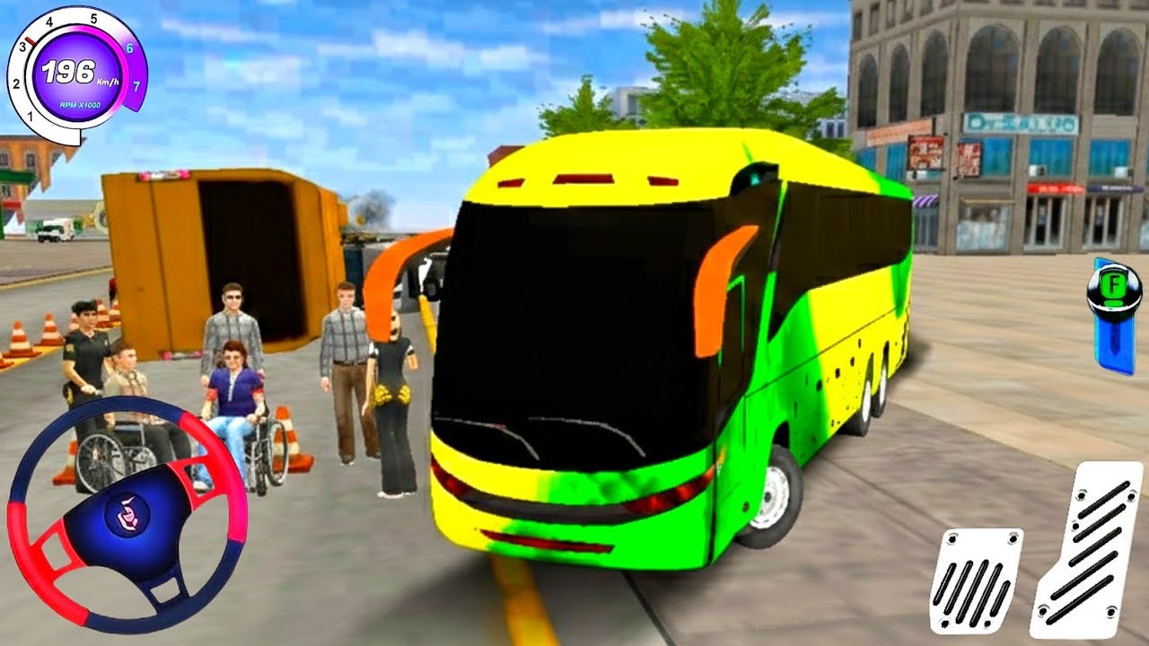 City Coach Bus Simulator 3D Driving Game New - Coach Bus Driving Simulator; Android Gameplay