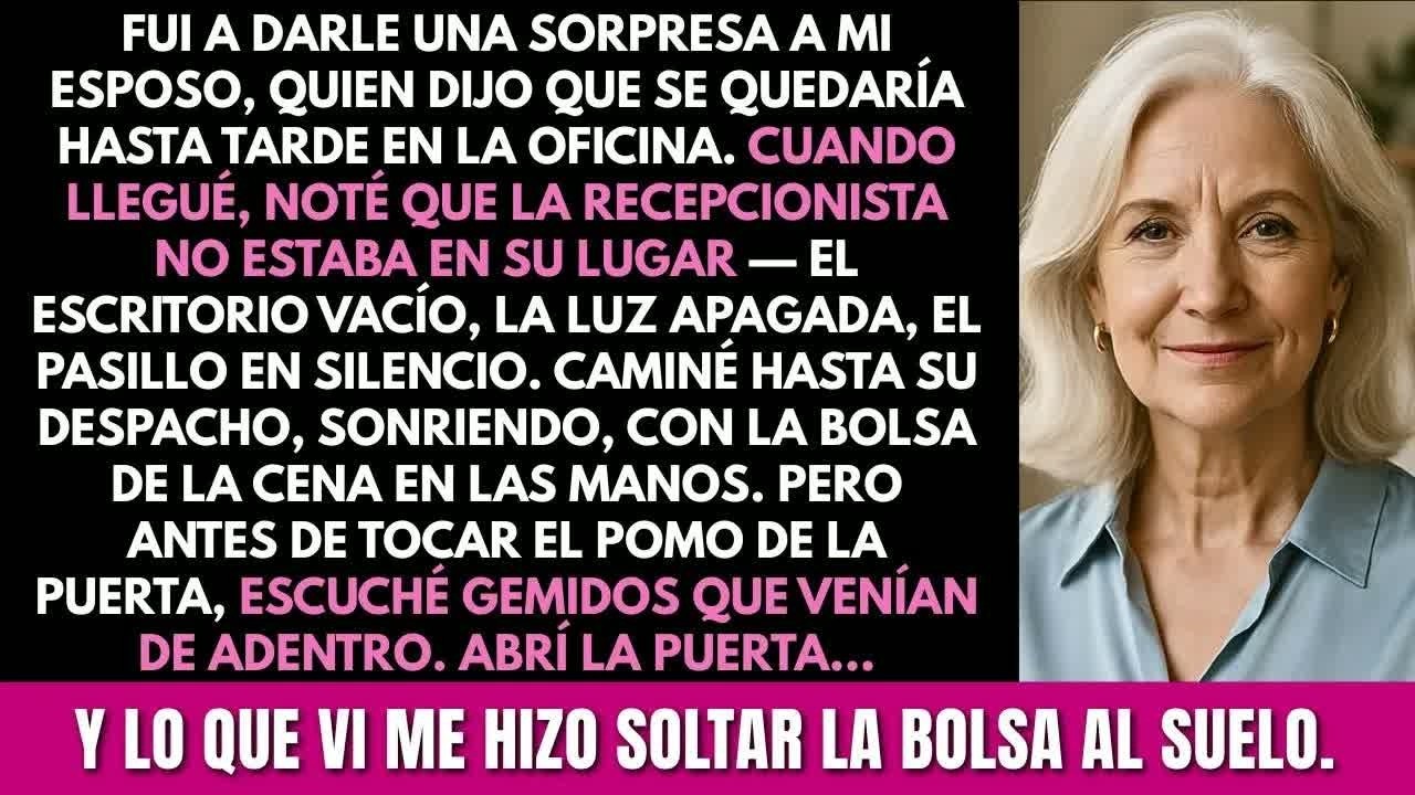 Mi esposo dijo que trabajaría hasta tarde; cuando abrí la puerta de su oficina, quedé en shock.