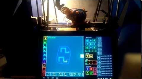 Reprap Printer controlled by GCode Simulator & Printer for Android