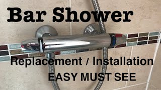 How to install a new bar shower mixer shower valve easy installation replacement bar shower