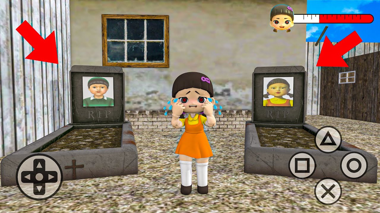 Playing as SQUID DOLL vs BALLERINA CAPPUCCINA vs TUNG TUNG SAHUR vs Team FAMILY in Granny House