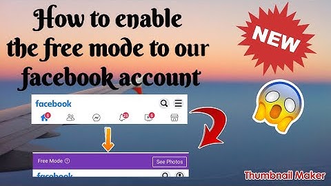 How to enable the free mode to our facebook account?| Angela PH
