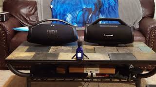 Tronsmart Bang MAX vs. JBL Boombox 3  Indoor sound comparison. Bluetooth Speakers. Battery Powered