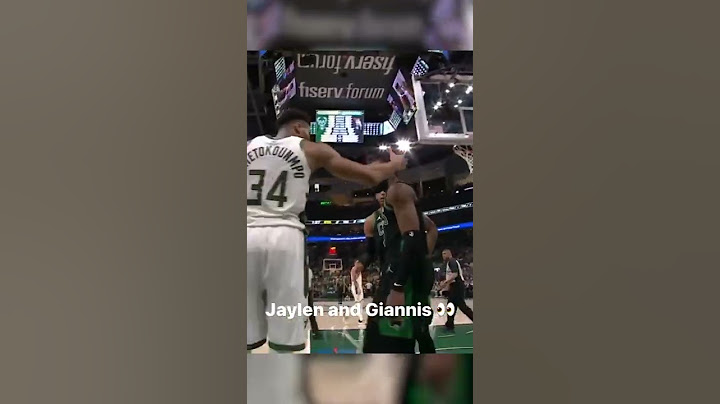 Jaylen Brown had some words for Giannis after this dunk 👀