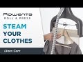 How to easily steam your clothes  roll  press  rowenta