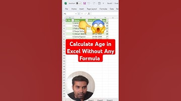 Calculate Age in Excel Without Formula #shorts #exceltips #exceltricks