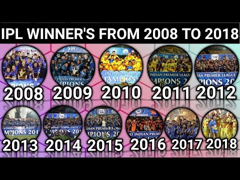 ipl winner list 2008 to 2018