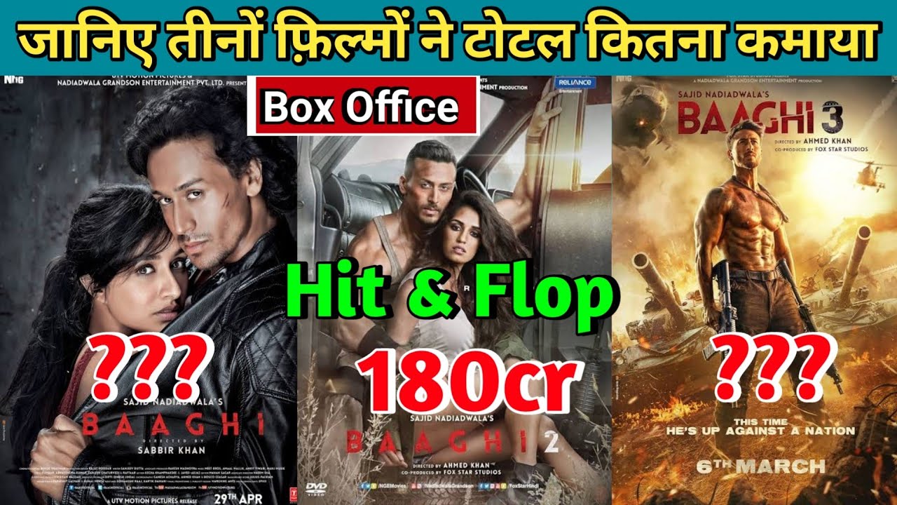 Baaghi Franchise Box Office Collection | Tiger Shroff | Baaghi Franchise Hit and Flop 