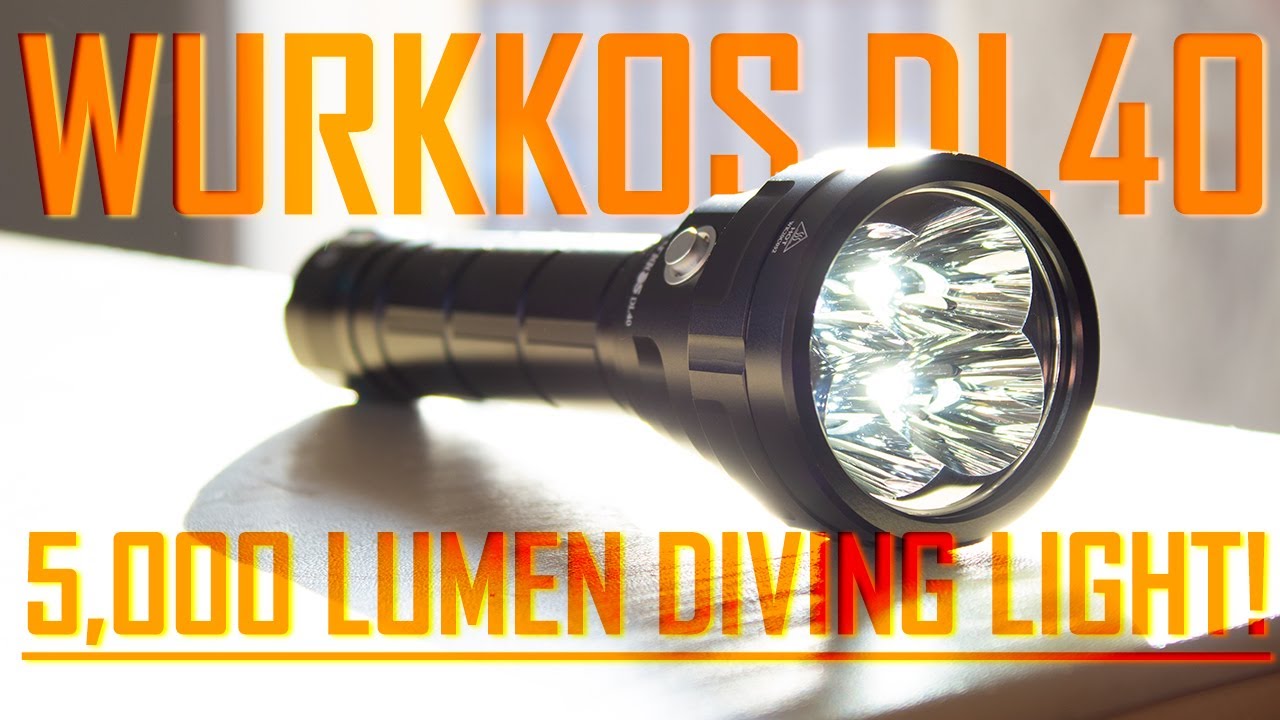 Bright Scuba Diving Light Features 4 Sams... Wurkkos 5000 Lumen Dive Flashlight 