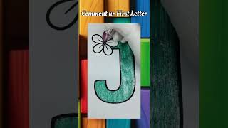 Watch This Relaxing Floral Letter J Coloring! 🌸✨ #satisfying #art #coloring  #relaxing #shortsfeed