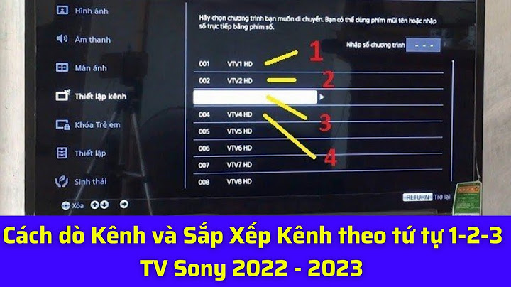 Hướng dẫn bat kỹ thuật số tivi sony