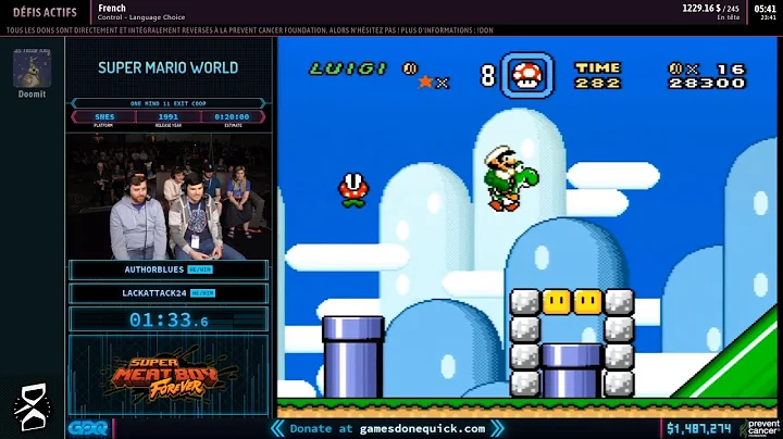 Super Mario World One Mind en 14:50 (11 Exit Coop) [AGDQ2020]