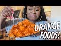 I ONLY ATE ORANGE FOOD FOR 24 HOURS CHALLENGE!