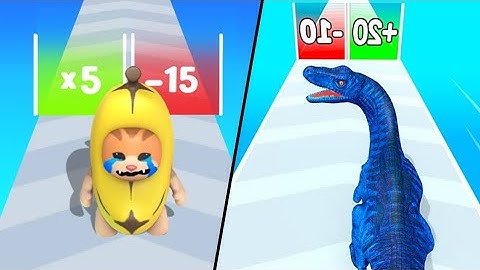 Epic Banana Run | Dinosaur Evolution Dino Run / All Level Gameplay: Android,iOS