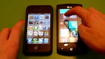 Windows Phone 7 LG Optimus 7 vs iPhone 4
