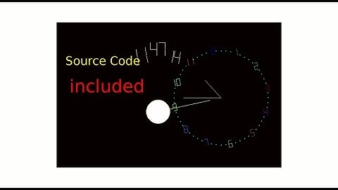 CLOCK DEVELOPED IN C PROGRAMMING LANGUAGE USING GRAPHICS.H IN TURBO C/C++ (With Source Code !!!)