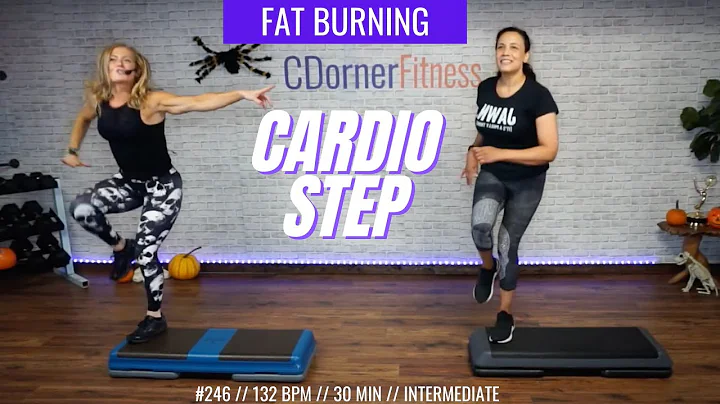 FAT BURNING CARDIO STEP AEROBICS  30 MIN STEP WORKOUT   #246