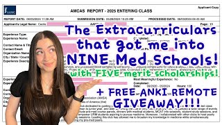 Extracurriculars that got me into 9 Medical Schools (AMCAS Work & Activities Breakdown!) || Cecile S