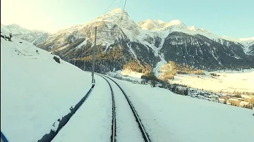 ★ 4K 🇨🇭Cab ride Samedan - Bergün, Switzerland [01.2020]