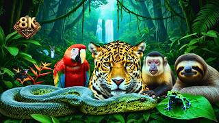 Amazon Rainforest 8K | Stunning Wildlife &amp; Relaxing Natural Jungle Sounds