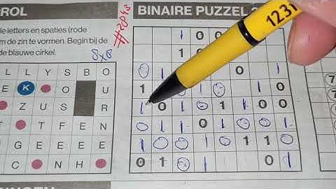 (#2843) Thursday. 🌻 Binary02 Sudoku puzzle. Bonus Extra edition. 05-20-2021 Extra part 3 of 4