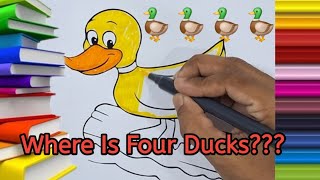 Five Little Ducks Went Swimming | How To Colour In Duck | Which Color  Do You Like @colourwithab