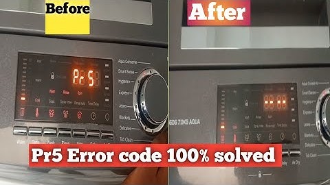 pr5 error in ifb washing machine | washing machine pr5 error | AS Service Center