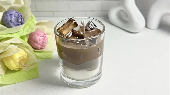 How to make a Coffee Candle | Realistic Wax Ice Cubes!
