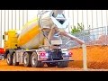 REAL RC CONCRETE Mixer! Liebherr! Rc Truck Action! Rc Wheel Loader! CAT! Construction-World!