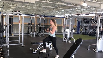 Dumbbell Step Up Curl Press