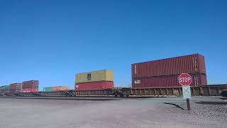 EB UP Domestic Intermodal/Port Stack Train In Daggett Ca! #bigbossrailfanner