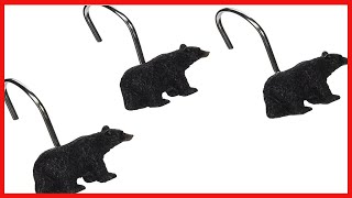 Great product -  Avanti Linens Black Bear Lodge 12 Pc Shower Hook Set, Black