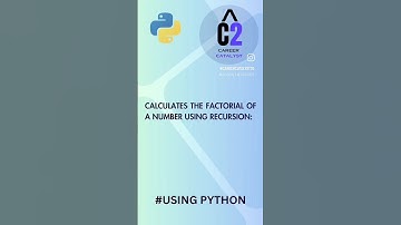 📌python code📌calculates the factorial of a number using recursion: