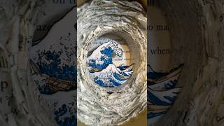 Tiny handdrawn art embedded in book carvings #bookaesthetic #bookart #booktube #book #booktok