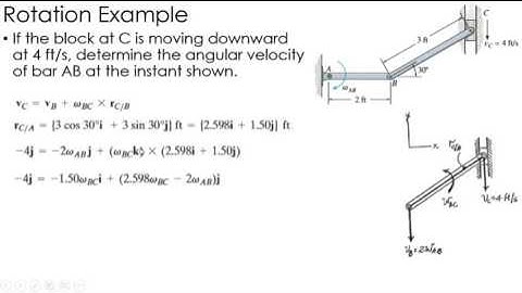 Dynamics Example: Velocity using Relative Motion Analysis