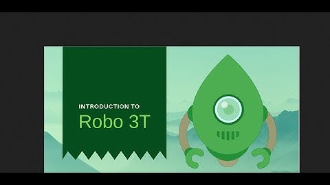 How to install robo 3T