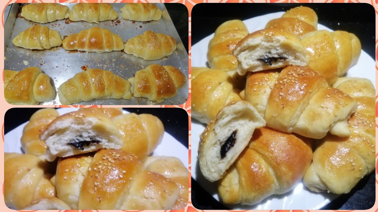 الكرواسون الصيامي النباتي بدون بيض أو زبده👌 أكلات صيامي| معجنات صيامي