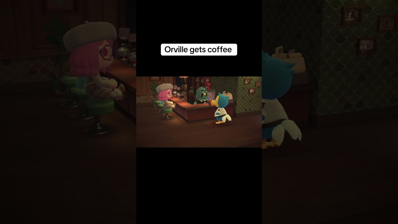 Orville and coffee #animalcrossingnewhorizons #animalcrossingswitch #animalcrossinggameplay