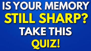 Prove That Your MEMORY is Still SHARP! | Seniors Trivia Quiz