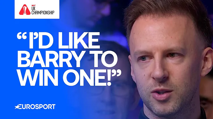 Judd Trump reacts after defeating Barry Hawkins to win UK Championship title for a second time 🏆