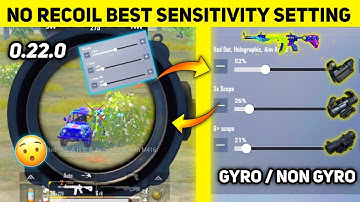 😈0.22.0 NO RECOIL BEST SENSITIVITY SETTING IN PUBG MOBILE LITE 😯| GYRO AND NON GYRO SENSITIVITY 🔥