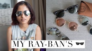 My Ray-Ban Sunglasses Collection // Magali Vaz(Talking about my humble little Ray-Ban sunglass collection today. Which one is your favorite? Also see: MY WATCH COLLECTION https://youtu.be/9-TJraq-QYI ..., 2016-10-26T07:18:20.000Z)