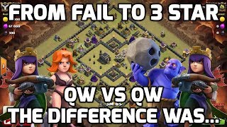 Clash of Clans: QW FAIL & QW CLEAN - RING BASE - WHAT MADE THE DIFFERENCE - ATTACK PLAN WALKTHRU