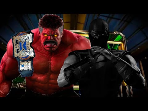 Видео: Red Hulk vs Noob Saibot Marvel vs Mortal Kombat Красный Халк против Нуб Сайбота Wrestling MPire