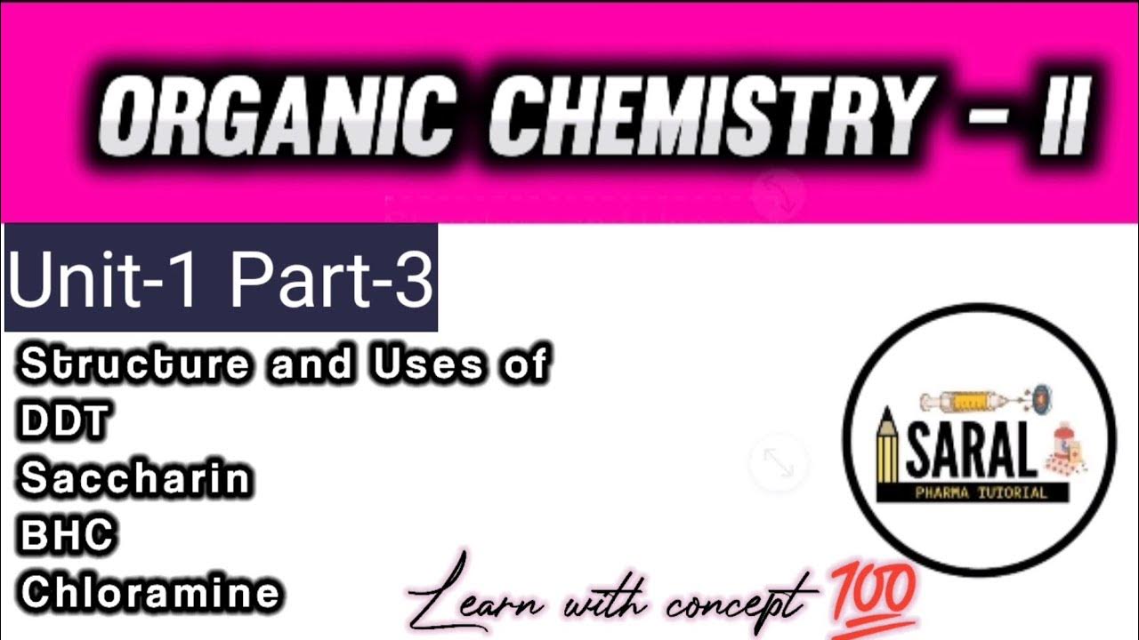 Pharmaceutical organic chemistry2 Unit1 structure and uses of DDT