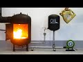Homemade waste oil stove for workshop 
