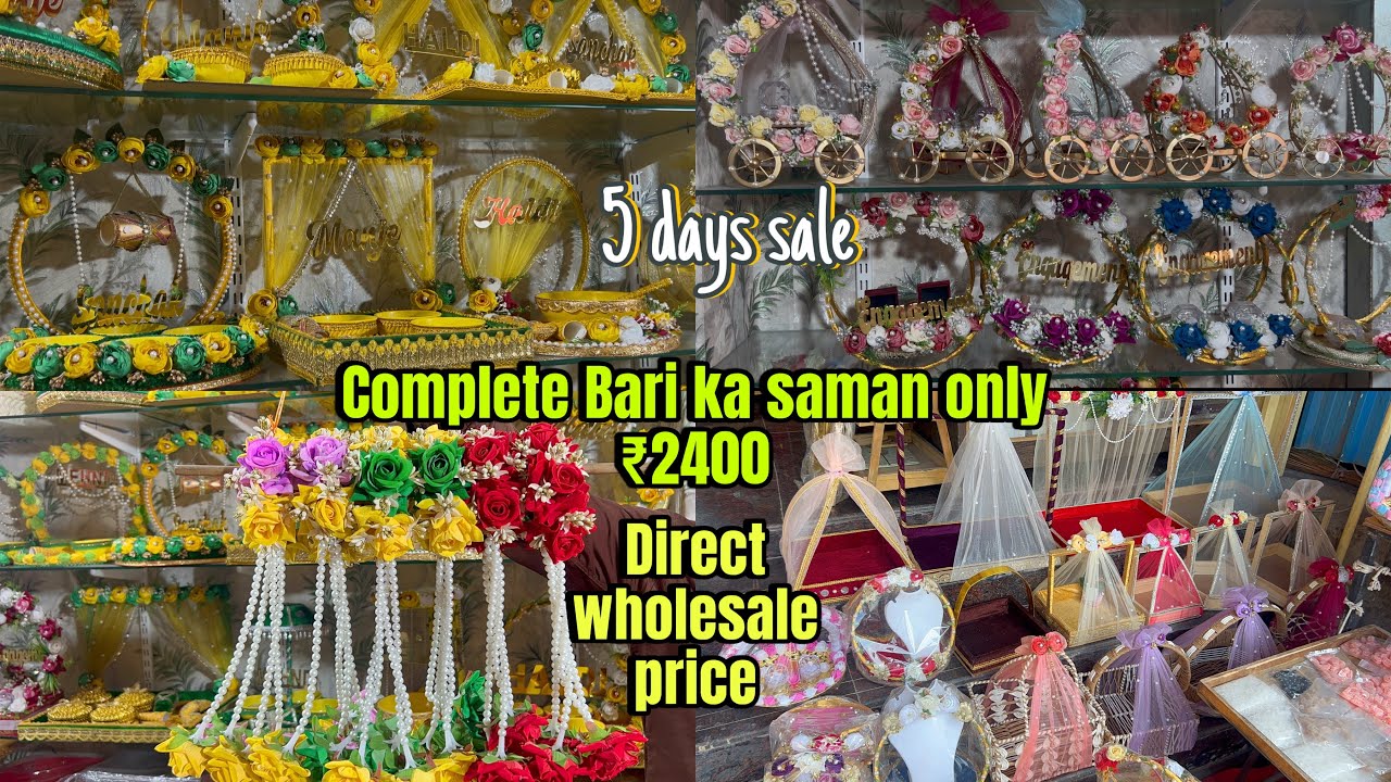 Complete marriage & sanchak items | mandap | ring platter | packing items | nikah pen nikah dupatta 